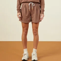 MONROW 90's Classic Sweat Short DUSTYCOCOA Hot